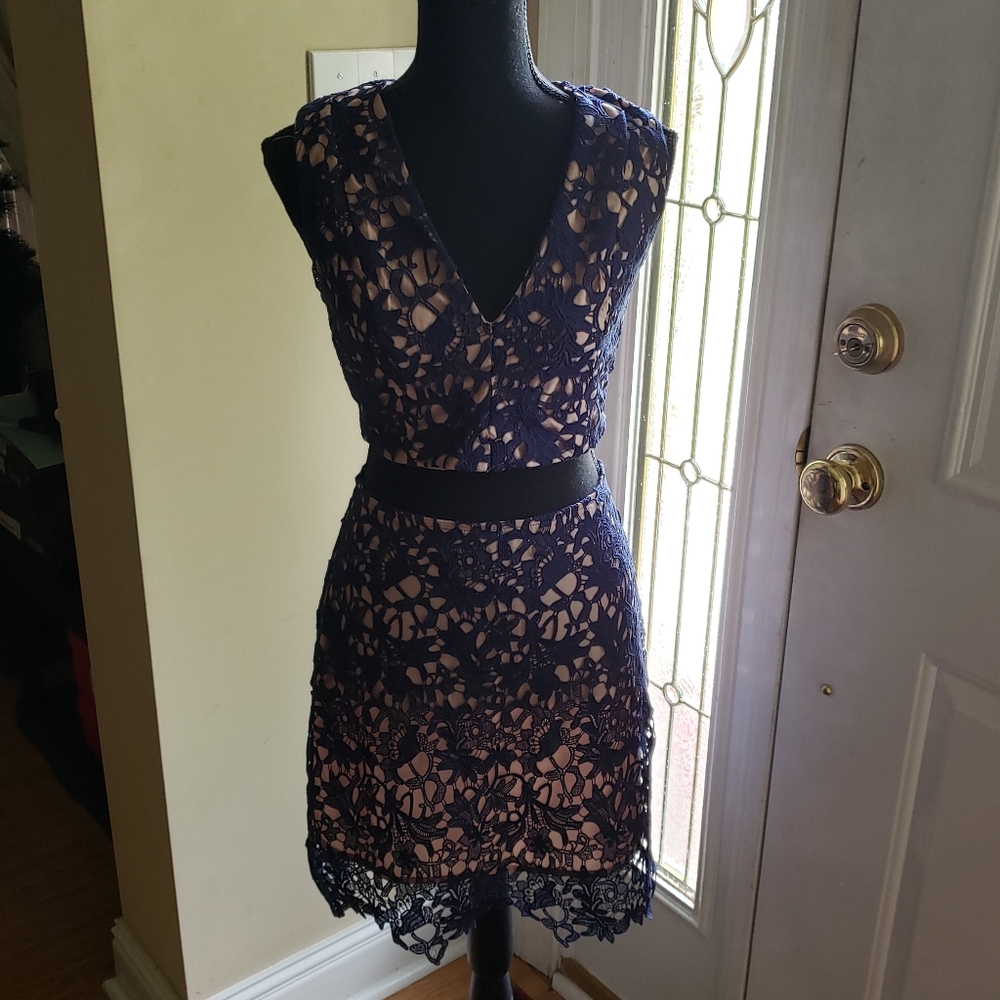 Olivaceous Two Piece ( crop shirt and skirt )